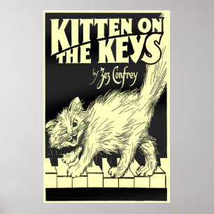 Kitten på Nycklar Huge Poster
