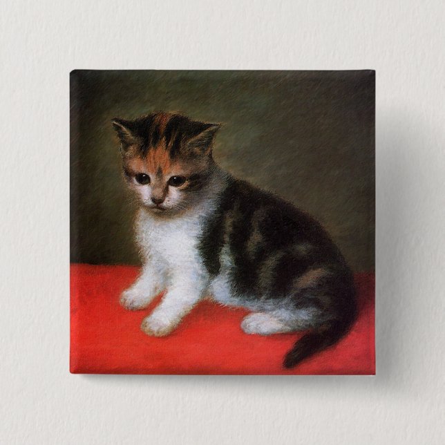 Kitten Painting av George Stubbs Knapp (Framsida)