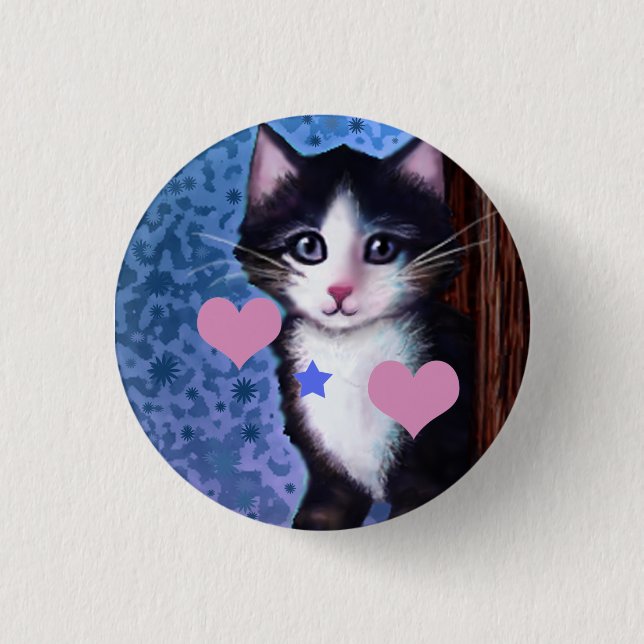 Kitten Painting Button Knapp (Framsida)