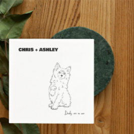 Kitten Pet cat Cocktail Napkin för bröllop Pappersservett