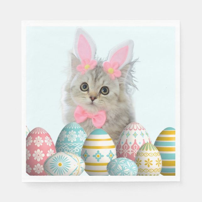 Kitten Photo Bunny Ears  Pappersservett (Framsidan)