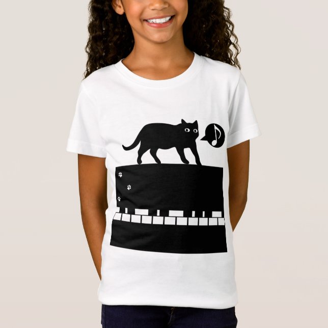 Kitten_Piano T Shirt (Framsida)