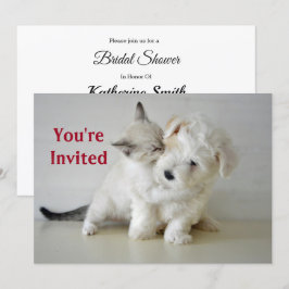 Kitten Puppy Inbjudningskort för möhippan