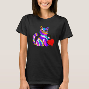 Kitten Rainbow Cat Animal Colorful Kärlek Cats T Shirt