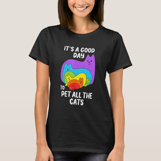 Kitten Rainbow Kitten för flickor Boys T Shirt (Framsida)