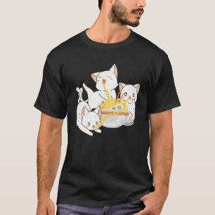 Kitten Ramen Kawaii Anime Cat Japanska Ramen Noodl T Shirt