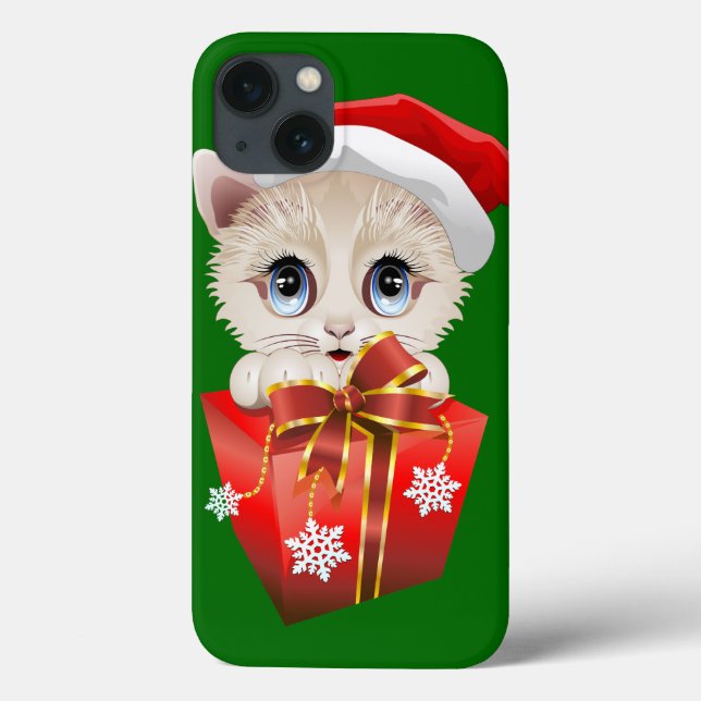Kitten Santa Santa med Gift iPad-väska (Baksida)