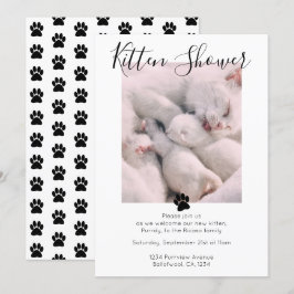 Kitten Shower Cute Personlig Cat Adoption Inbjudningar
