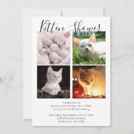 Kitten Shower Cute Personlig Cat Adoption Inbjudningar