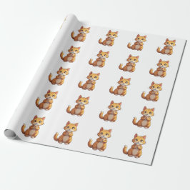 Kitten Sipping Coffee Presentpapper