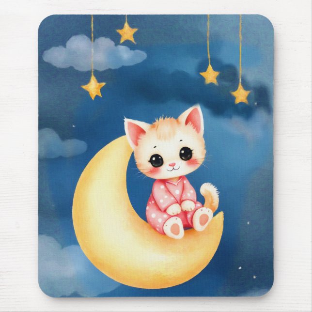 Kitten Sitting on the Moon Musmatta (Framsidan)