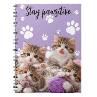 Kitten Stay Pawsitive Notebook Anteckningsbok