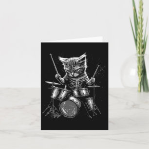 Kitten Sten Band Drummer Cat Speldrums Kort