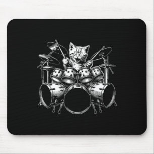Kitten Sten Band Funny Kattunge Drummer Cat Spela  Musmatta