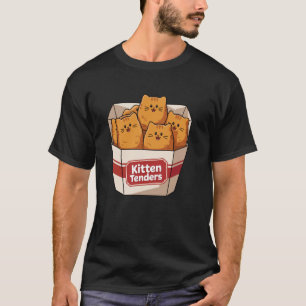 Kitten Tenders Mat Pun Fågelig Kattälskare Present T Shirt