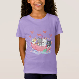 Kitten Umbrella T Shirt