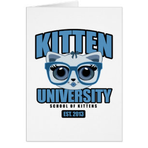 Kitten Universiteten - Blue Hälsningskort
