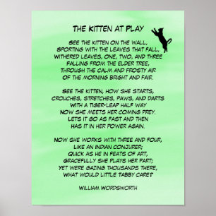 Kitten vid Play Cute Dikt Poster