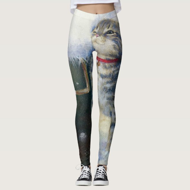 Kitten vid Santa's Boot Leggings (Framsida)
