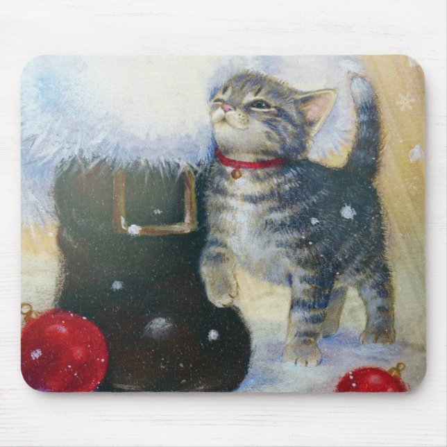 Kitten vid Santa's Boot Musmatta (Framsidan)