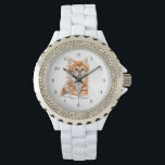 Kitten Watch Gift Sweet Baby Cat Armbandsur<br><div class="desc">Cute Kitten - Painting - Anpassade - Välj / lägg till din unika text - Namn / Färg / teckensnitt / Storlek / Inslag - Bild / mer - Gör din Speciella gåva - Ändra storlek och flytta eller ta bort och lägg till inslag / text med anpassning verktyg! Målning...</div>