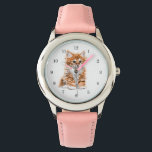 Kitten Watch Gift Sweet Baby Cat Armbandsur<br><div class="desc">Cute Kitten Watches Sweet Baby Cat Painting - Anpassade - eller Välj / lägg till din unika text - Namn / Färg / Teckensnitt / Storlek / Inslag - Bild / mer - Gör ditt Speciella gåva - Ändra storlek och flytta eller ta bort och lägg till inslag / text...</div>