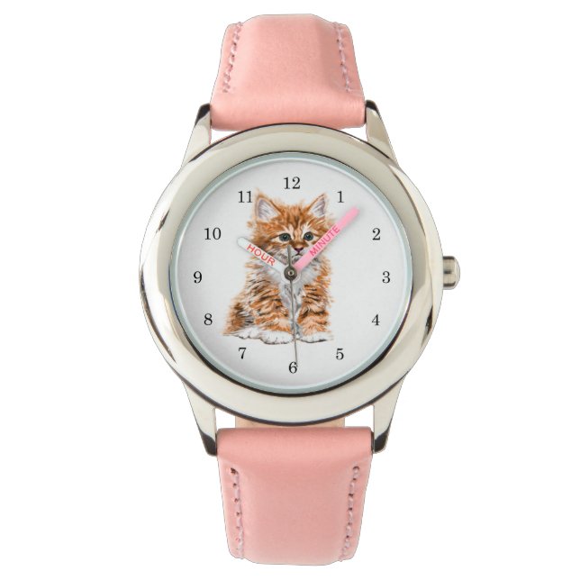 Kitten Watch Gift Sweet Baby Cat Armbandsur (Framsida)