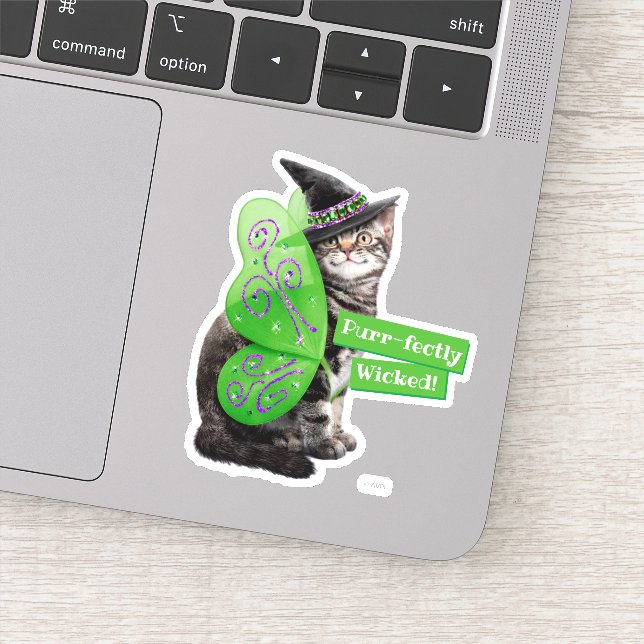 Kitten Witch Fairy Klistermärken (Detalj)