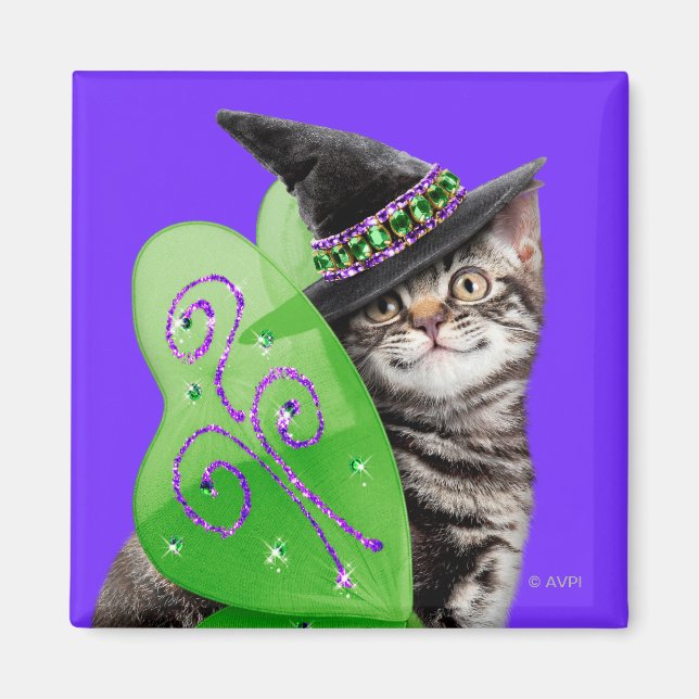 Kitten Witch Fairy Magnet (Framsidan)