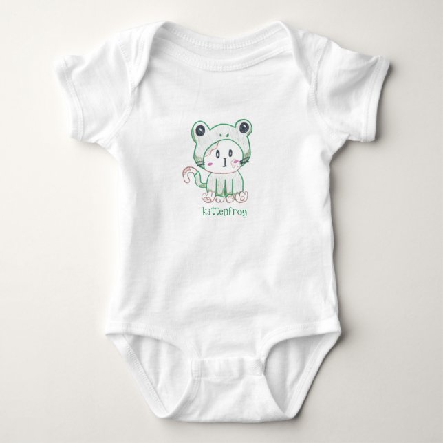 Kittenfrog romper för bebis/småbarn t-shirt (Framsida)