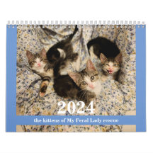 Kittens! 2024 Min Feral Dam-kattkalender