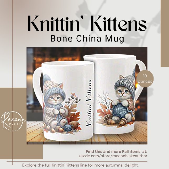 Kittens Bone China Mugg Benporslin Mugg (Skapare uppladdad)