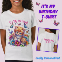 Kittens, Butterflies och Flowers Birthday