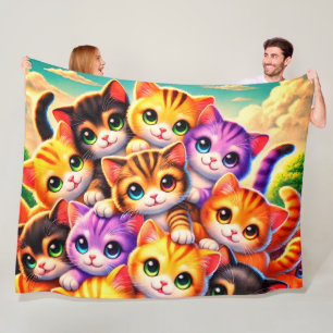 Kittens cirkel fleecefilt