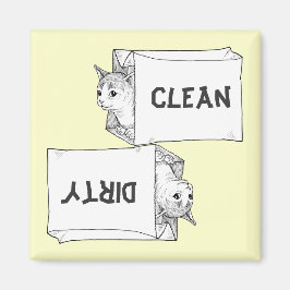 Kittens Dishwasher Magnet Customize Background