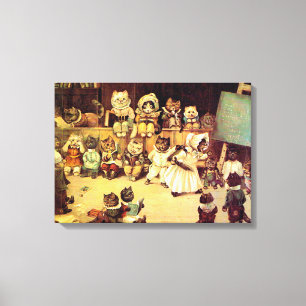 Kittens från en kattskola, Louis Wain Canvastryck