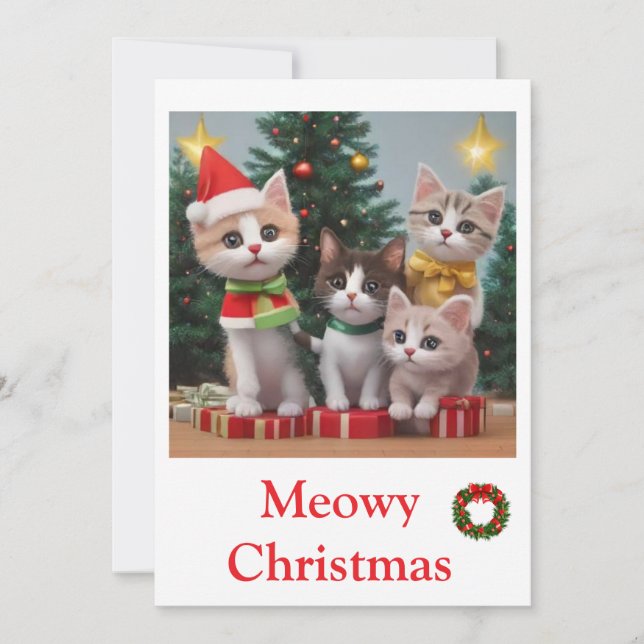 Kittens God jul-kort Julkort (Framsida)