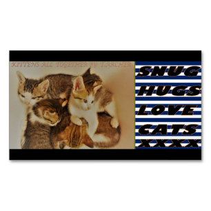 Kittens i bild original magnetiska visitkort