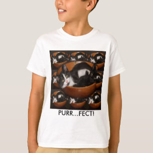 Kittens i Bowl med Mönster T Shirt