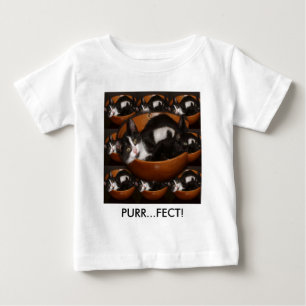 Kittens i Bowl med Mönster Tee Shirt