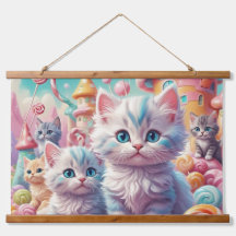 Kittens i Candy Land Tapestry