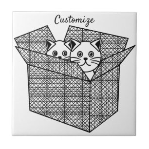 Kittens i en box Thunder_Cove Kakelplatta