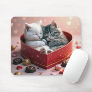 Kittens i hjärtgodis musmatta