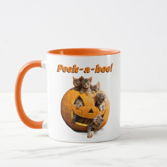 Kittens i Jack-o-Lantern Mugg (Vänster)