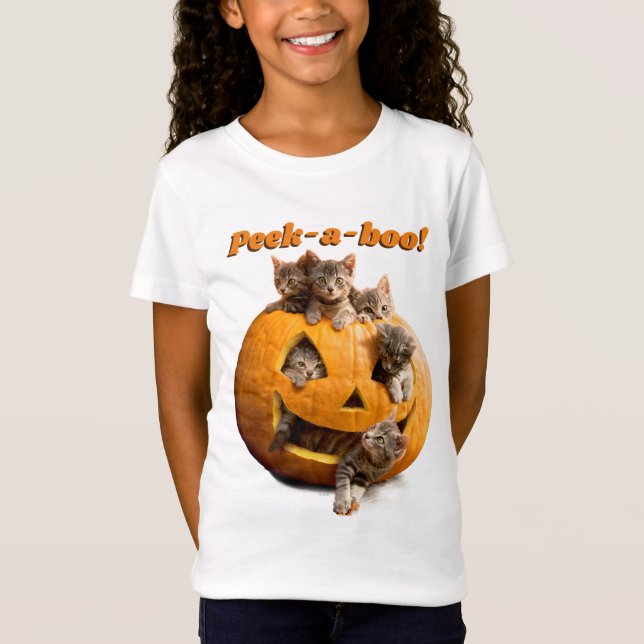 Kittens i Jack-o-Lantern T Shirt (Framsida)