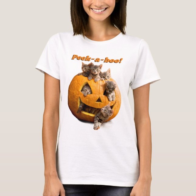 Kittens i Jack-o-Lantern T Shirt (Framsida)