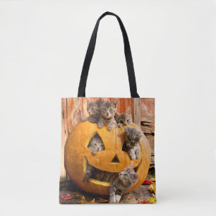 Kittens i Jack-o-Lantern Tygkasse
