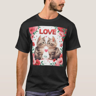 Kittens i kärlek ett sött kärlek t shirt