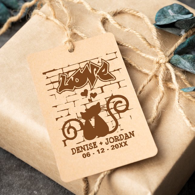 Kittens i kärlek om Graffiti Wall för Bröllop Stämpel (Skapare uppladdad)