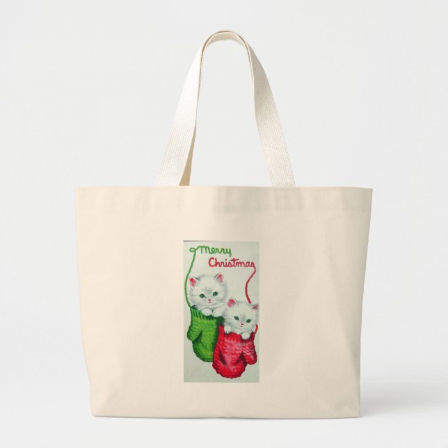 Kittens i Mittens God jul Jumbo Tygkasse (Framsidan)